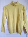 Camisola de Gola Alta Sidney Amarela 100% Lã unisexo