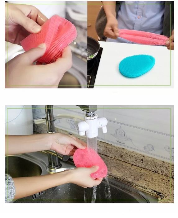 Myjka Silikonowa Gąbka do mycia naczyń Zmywak kuchenny Szczotka
