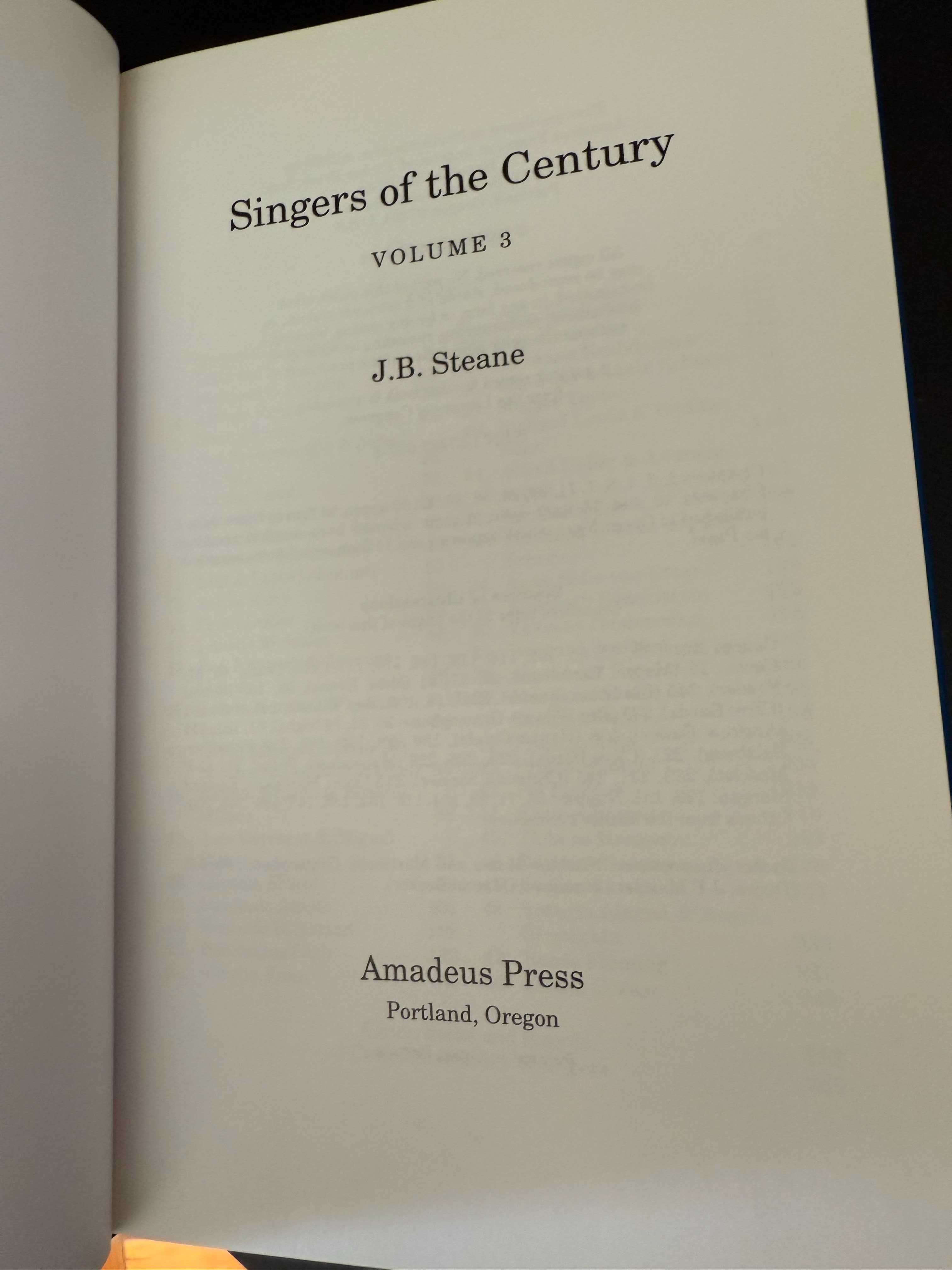 J. B. Steane – Singers of the Century - Vol. 3 - Ópera