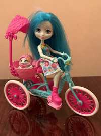 Кукла Enchantimals Doll Bicylce Playset прогулка вдвоем