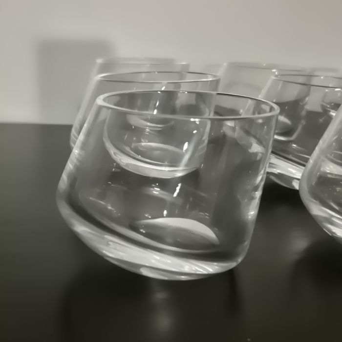 9 copos baixos de cristal Atlantis