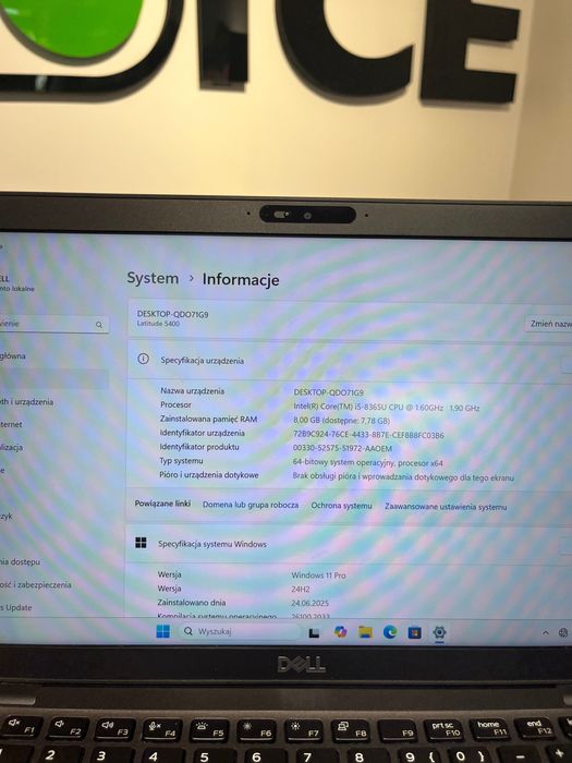 Laptop Dell Latitude 5400 i5-8365U 8GB/256GB SSD Klasa A-