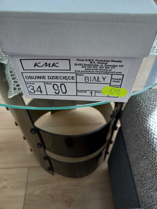 Białe buty komunijne r. 34