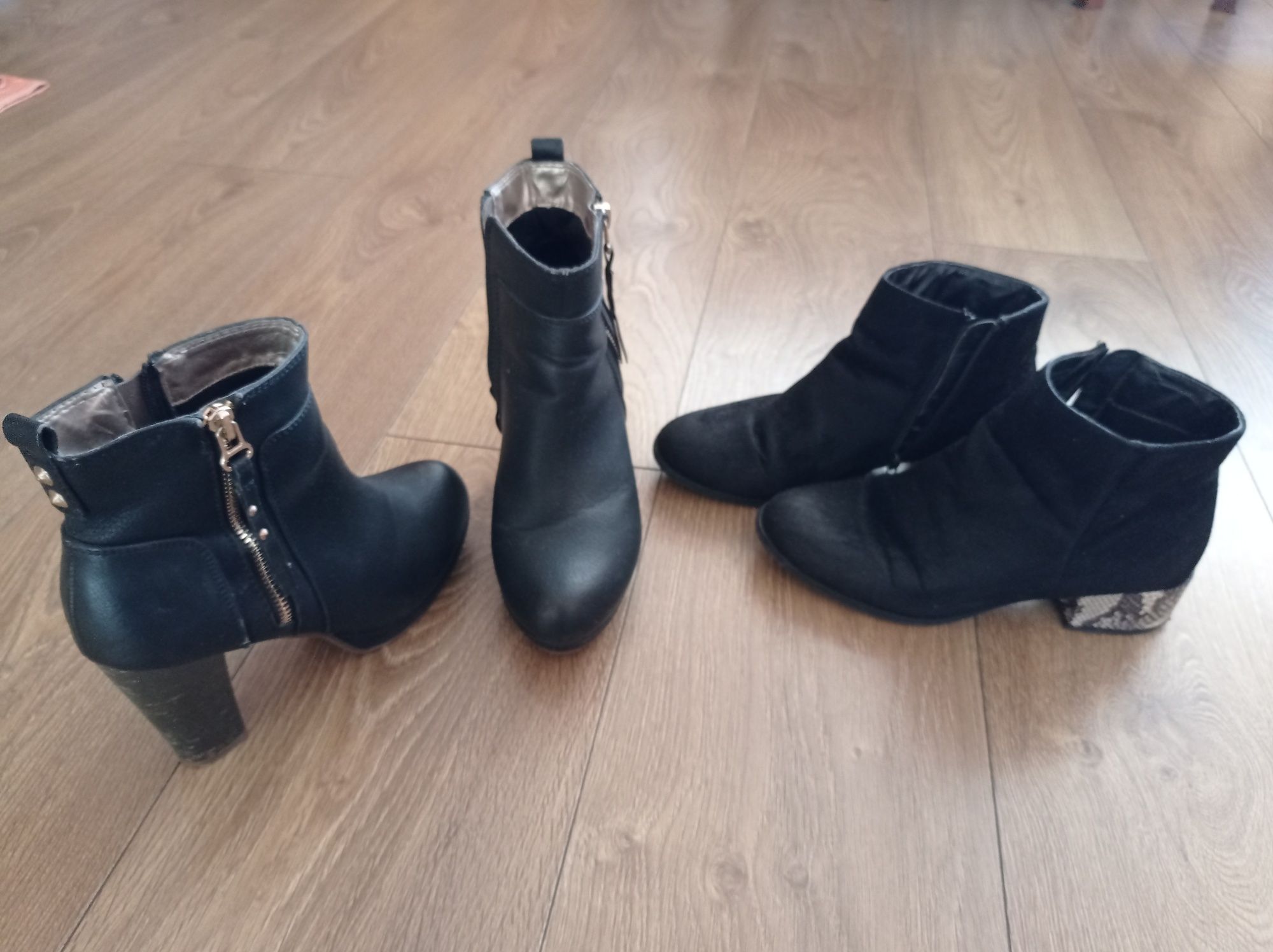 Buty 36/37 na obcasie botki