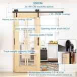 WINSOON 200 cm / 6,6 ft system do drzwi przesuwnych, kompletny zestaw