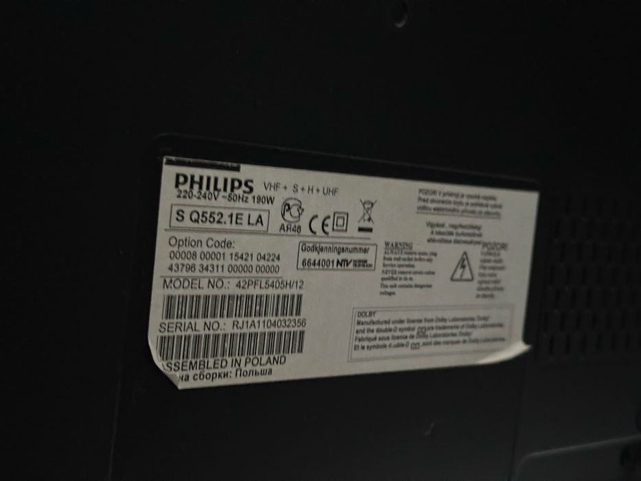 Telewizor Philips 42 cale CZARNY