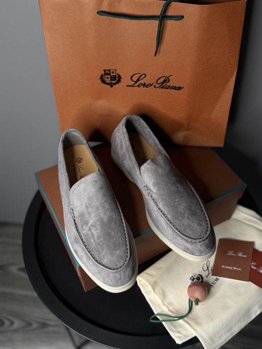 Сірі лофери чоловічі lp loro piana лоро пиана лофики