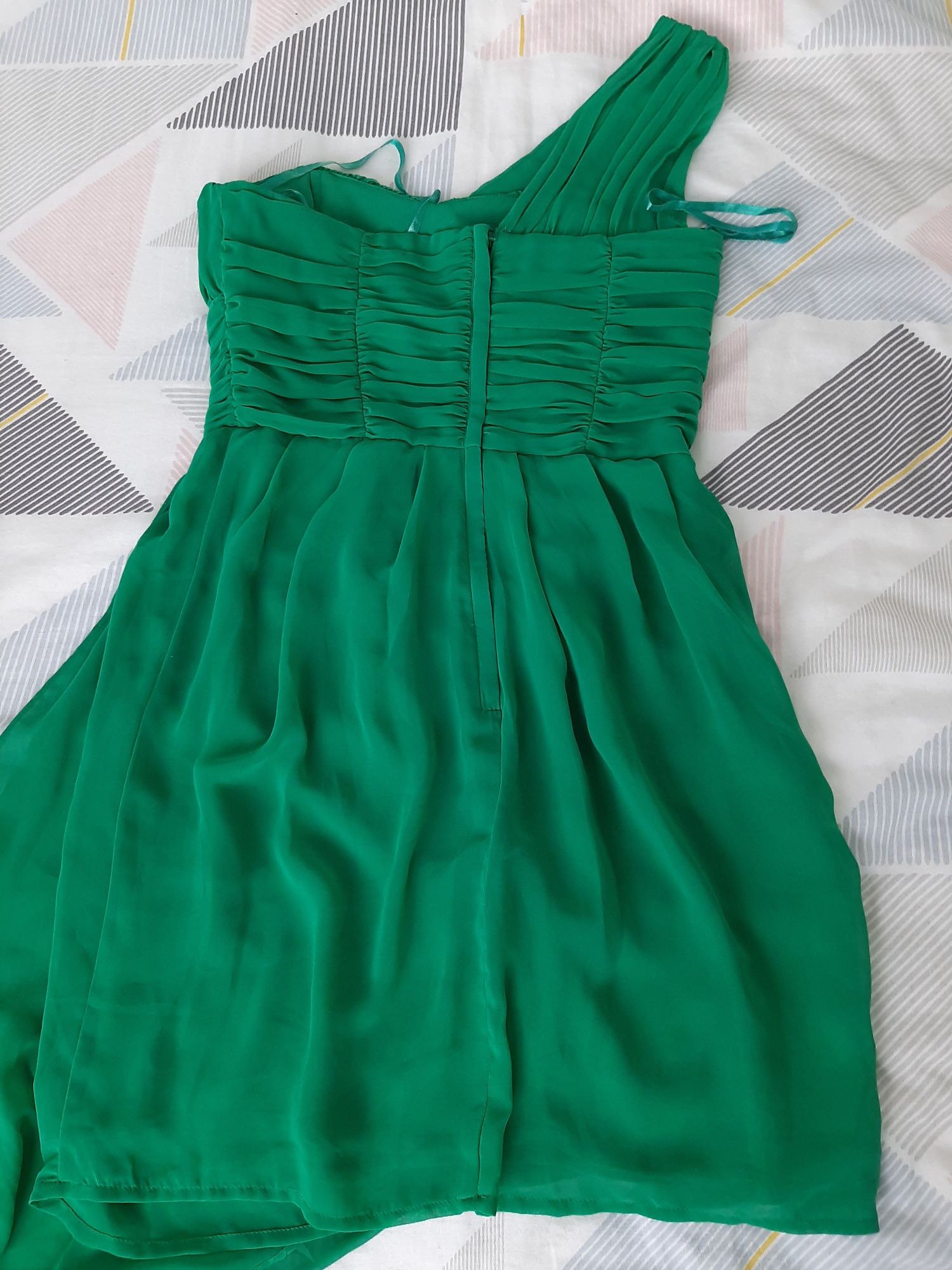 Sukienka zielona h&m xs 34 36 karnawał wesele