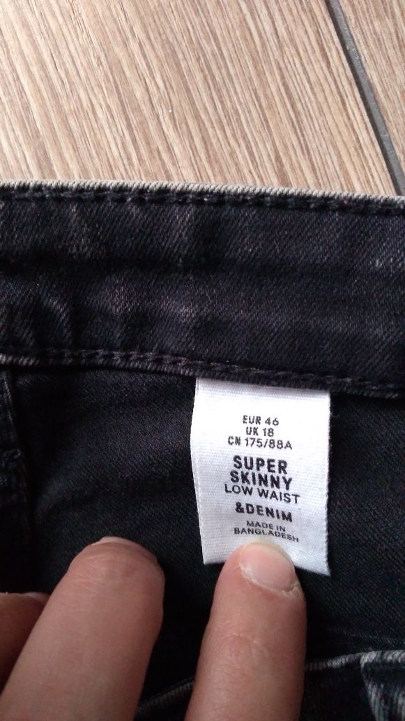 Spodnie H&M czarne jeans