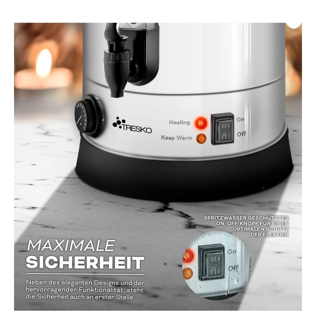 Warnik Tresko srebrny 6,8 l 1500 W