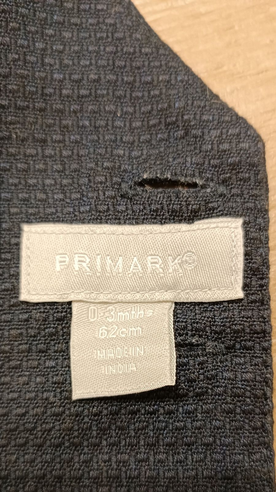 Primark 62 kamizelka wizytowa do koszula dla chłopca niemowlaka 0-3