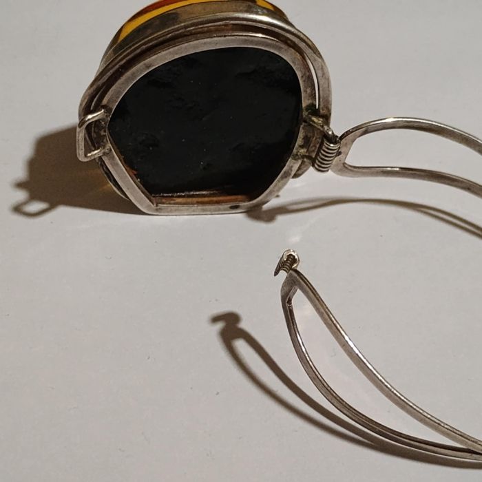 Bransoletka 925 z bursztynem