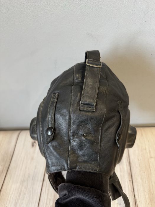 Кожаный зимний шлемофон