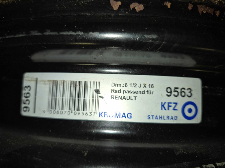 4xfelgi Renault 16 5x114,3 E47 otwór 66,1 KFZ 9563