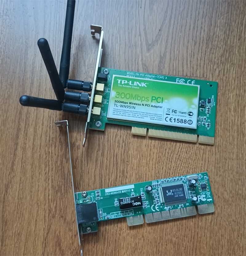 PCI модеми Wi-Fi (TP-Link TL-WN951N) та під кабель ENL832-TX-RENT