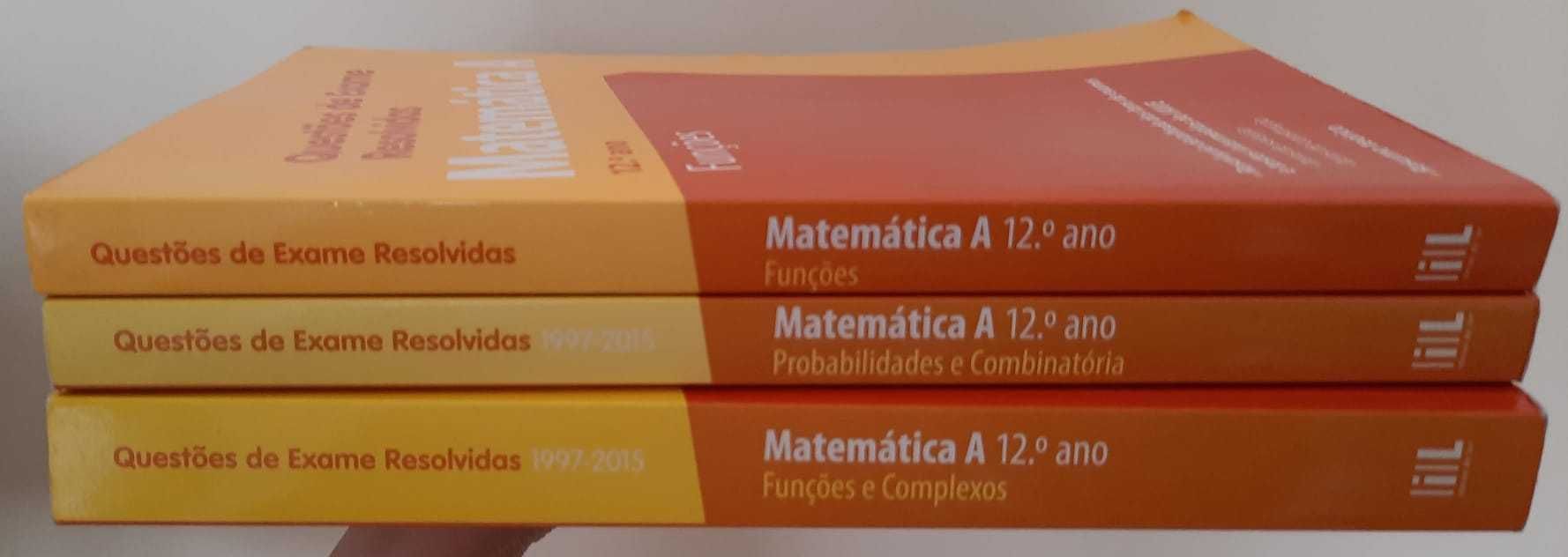 Livros de preparação para exame Matemática A: Exames + correções