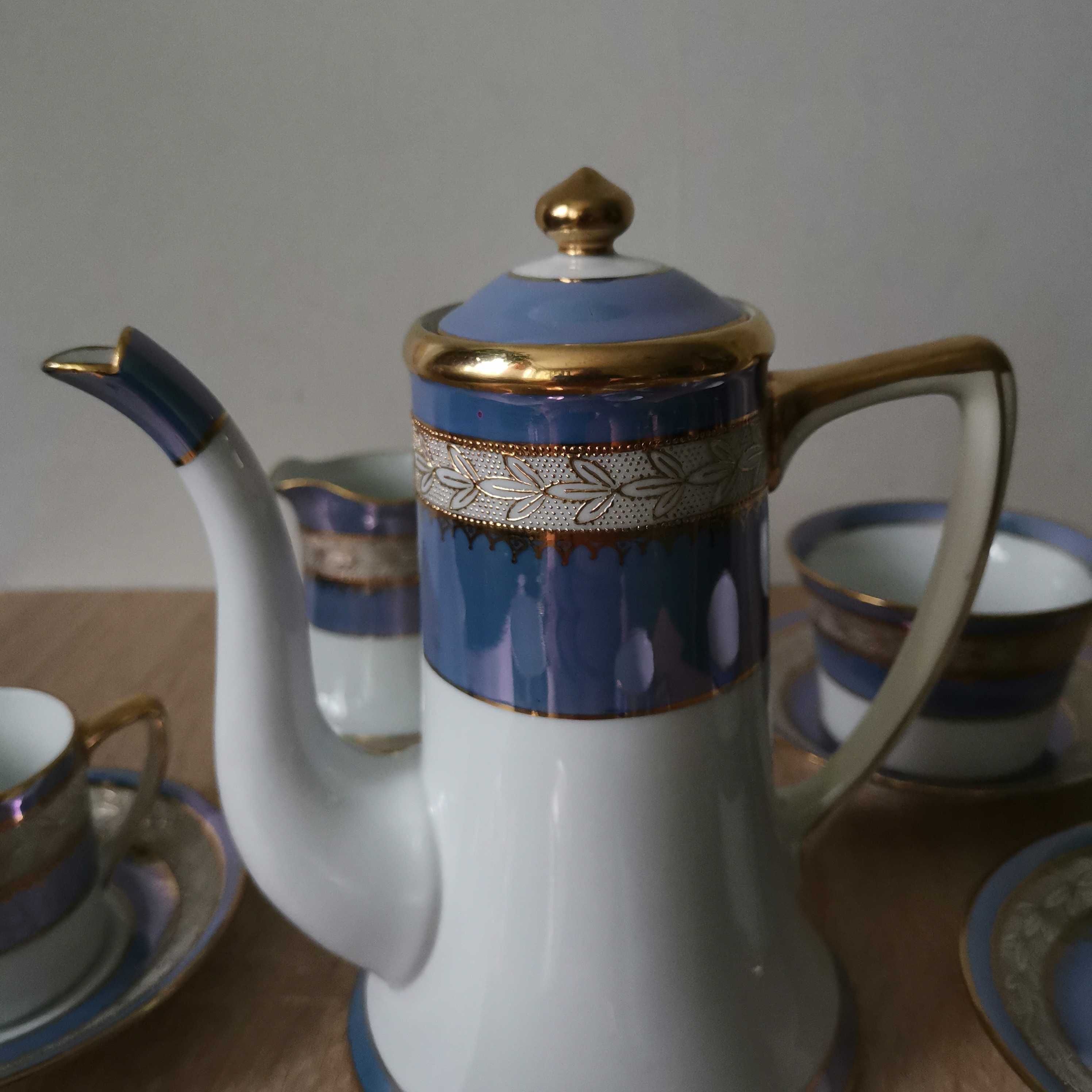 Noritake  винтажный кофейный сервиз Япония с позолотой