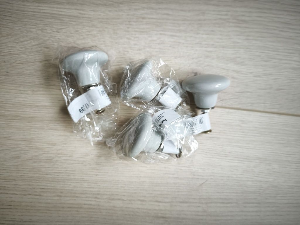 Gałki do mebli Home&You ceramiczne szare nowe