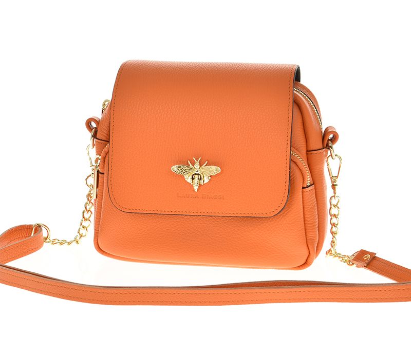 Torebka Listonoszka Laura Biaggi – Kolorowa Elegancja w Orange