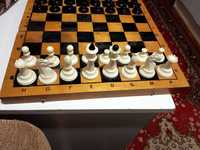 1970г Советские шахматы деревянная доска 36см х 36см фигуры СССР игра