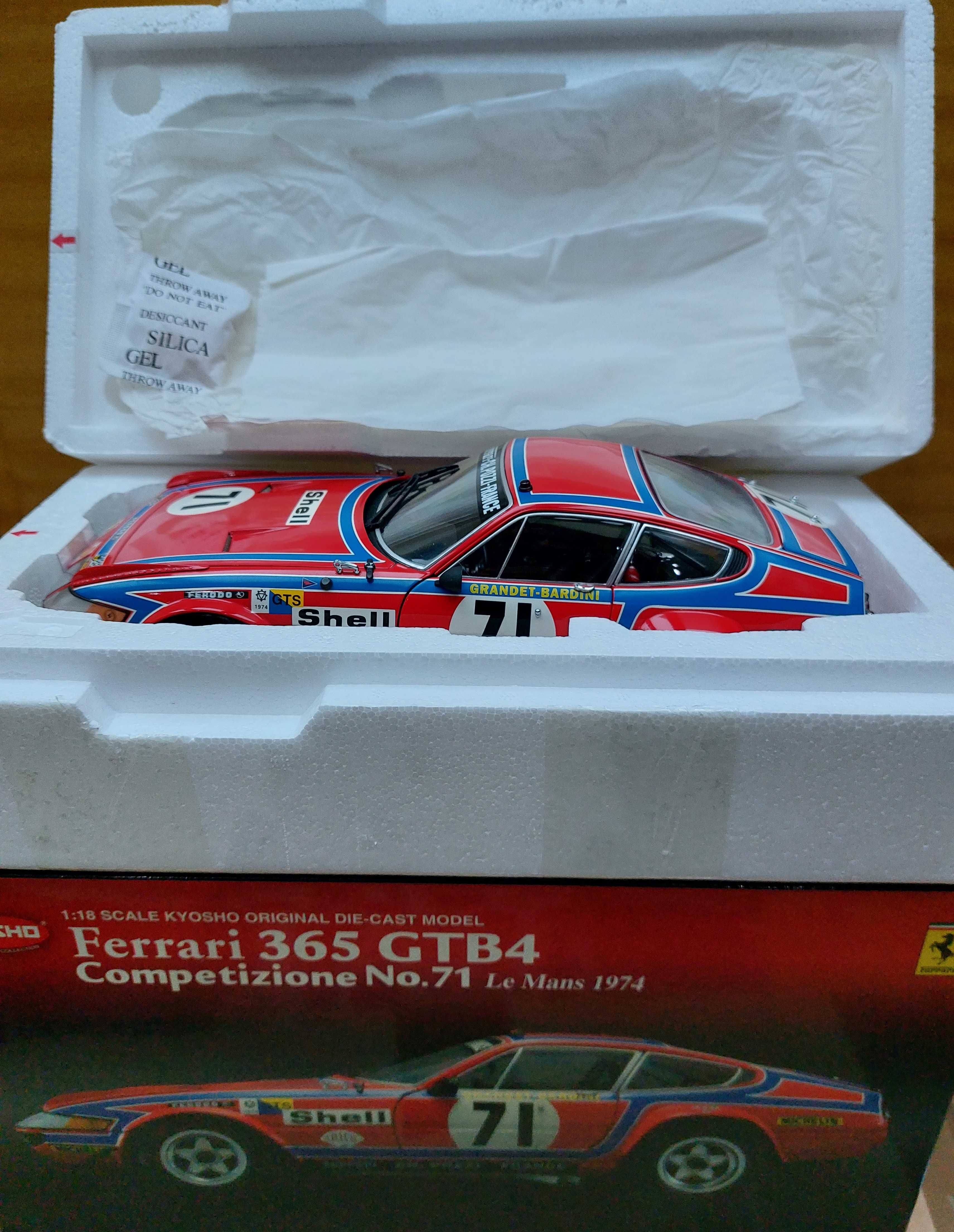 Miniatura Ferrari 365 GTB/4 #71 24h LM 1974 Kyosho 1:18