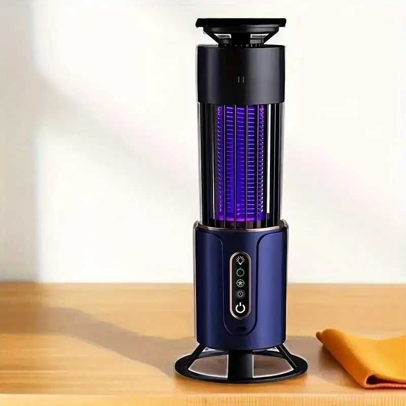lampa na komary 2w1 granatowa z Ładowaniem USB