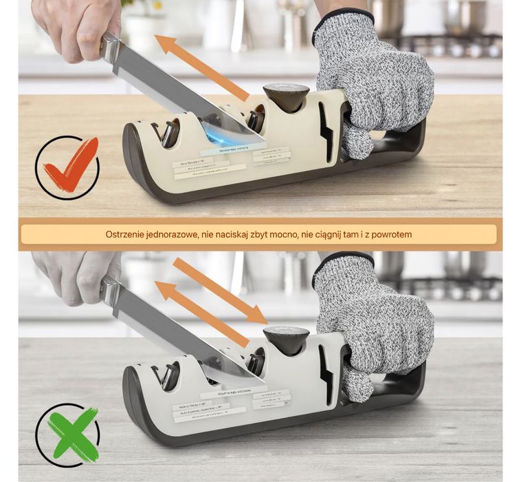 ręczna ostrzałka do noży 4 w 1 z ostrzałką do nożyczek