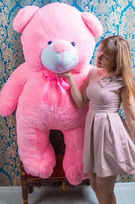 Плюшевий ведмедик Teddy Boom Веня,170 см,сірий