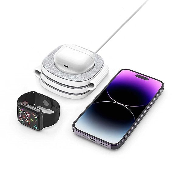 Ładowarka Tech-Protect QI15W-A32 indukcyjna 3w1 z MagSafe na smartfon