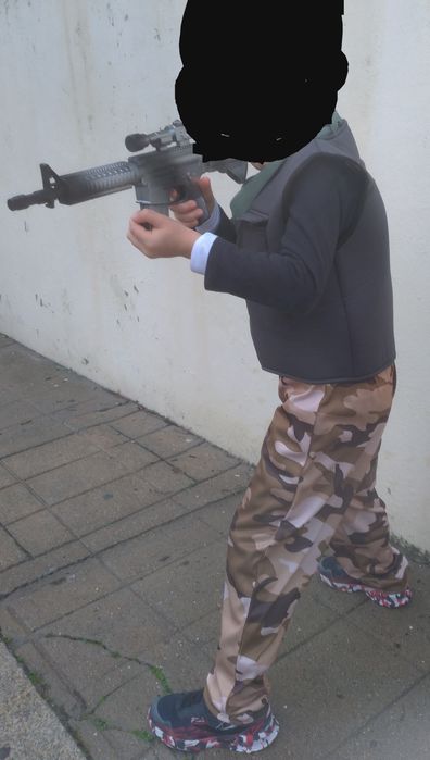 Fato Carnaval Soldado Combate Tropa