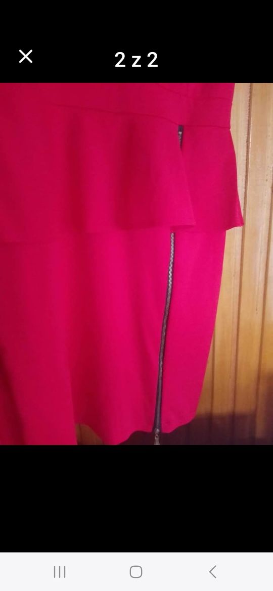Sukienka z baskinką rozm. XL
