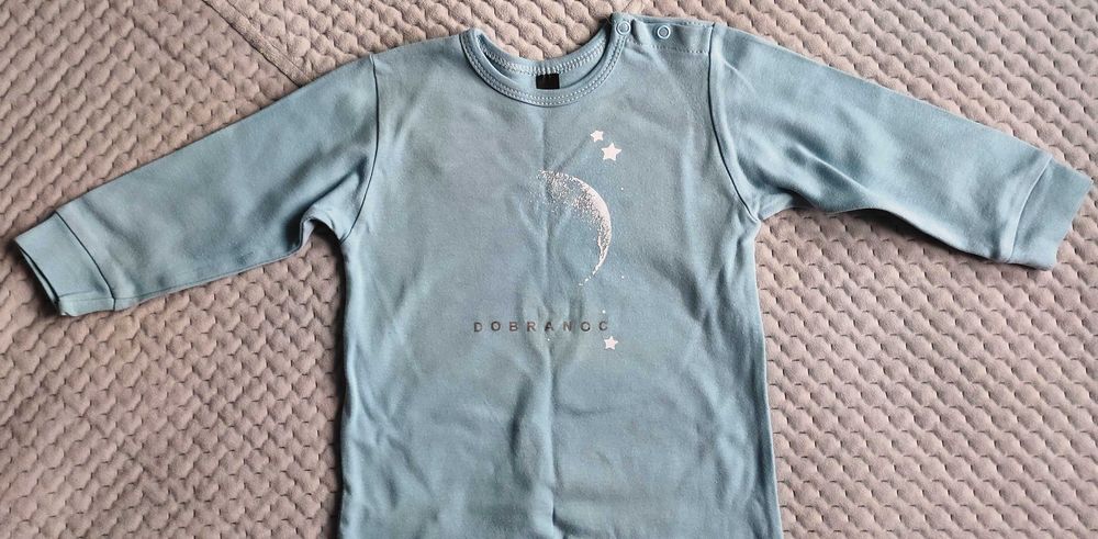 Fabryka Bodziaków śliczny turkusowy pajacyk r. 92