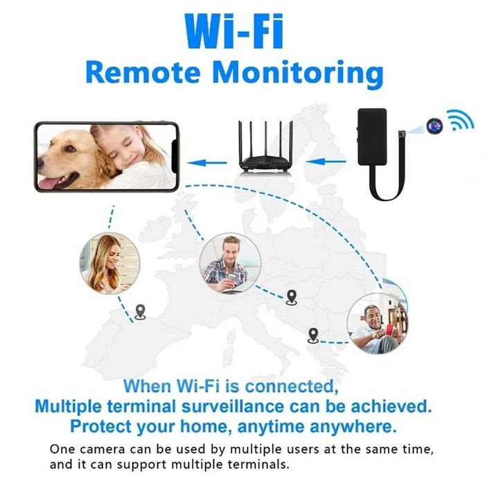 Kamera szpiegowska WiFi HD 1080P kamera DIY mini ukryta kamera