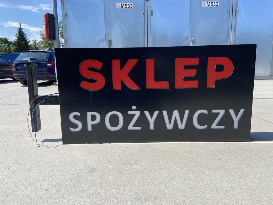 Kaseton dwustronny 100x50х13 cm, z podświetleniem