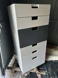 Komoda Ikea z szarą szufladą 128 szer 60 głębokość 51cm