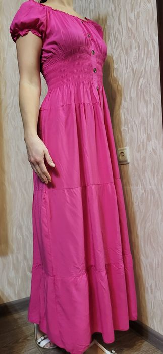 Рожева літня довга сукна