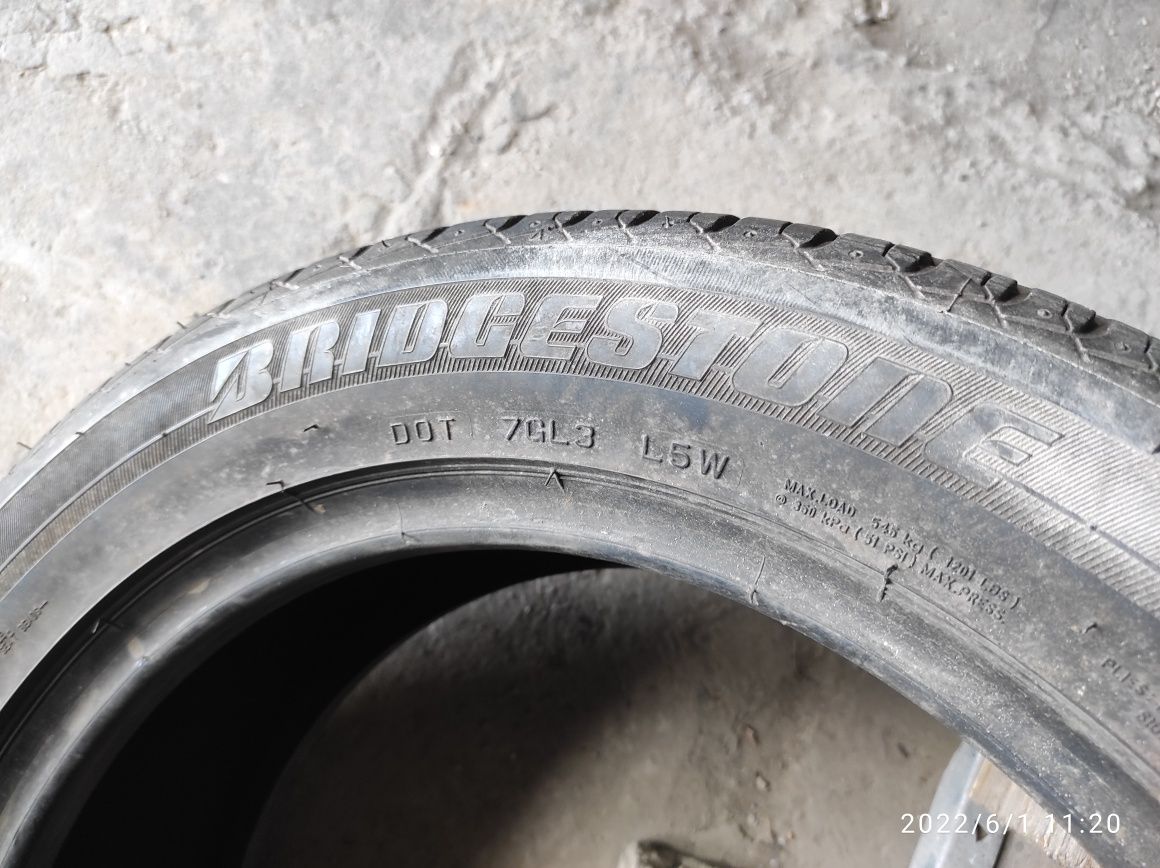 195.55.16 Bridgestone 2шт лето БУ склад шины резина из Европы R16 55