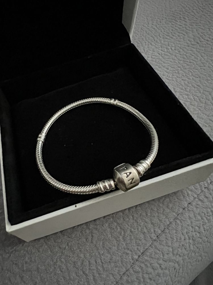 Bransoletka Pandora srebro 925 Ale 16 cm o splocie wężykowym