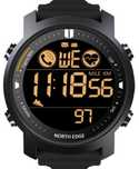 Мужские водостойкие тактические часы North Edge Laker Black 5BAR