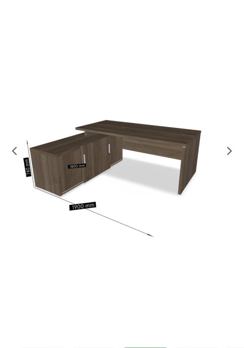 Biurko managerskie kolor ciemny orzech 2 komplety