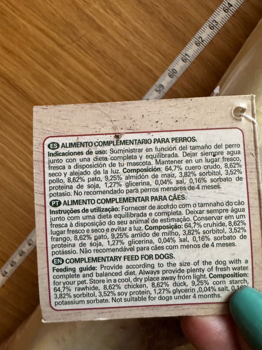 Osso gigante (86cm)Wonder de Natal com frango e pato para cães grandes