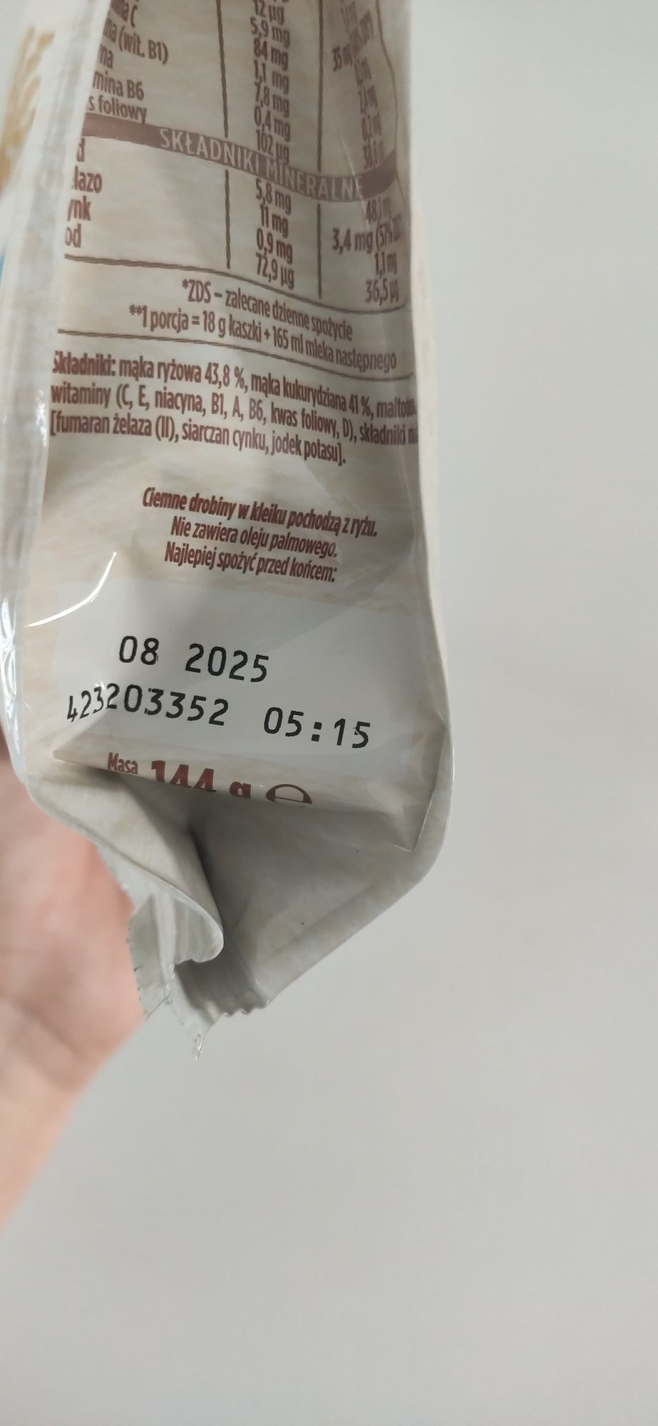 Nestle kaszka ryzowo kukurydziana 144g