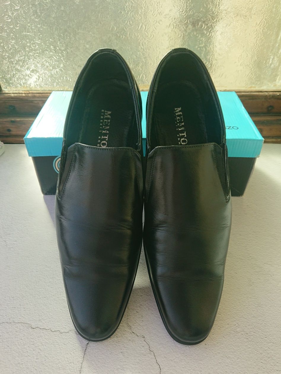 Туфли мужские классические чёрные из натуральной кожи 43 р. демисезон