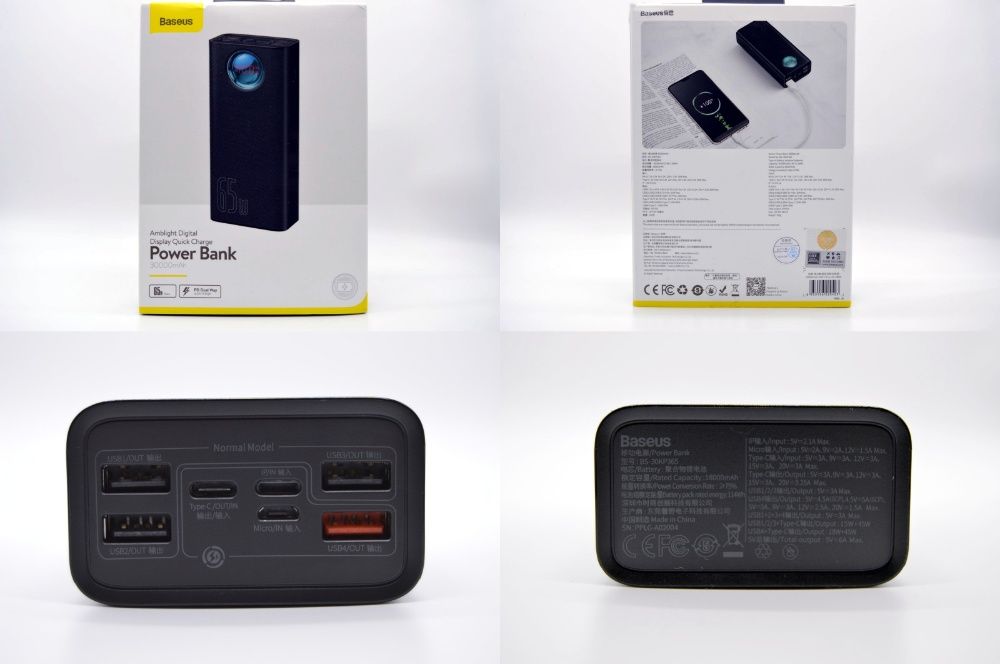 Потужний павербанк Baseus PowerBank 30000mAh 65W. ГАРАНТІЯ