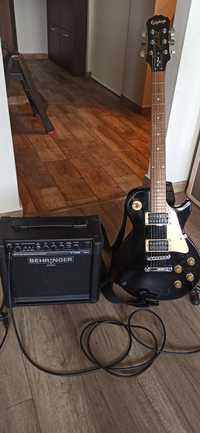 Epiphone Les Paul 100 ebony +piecyk, kabel, stojak i pokrowiec