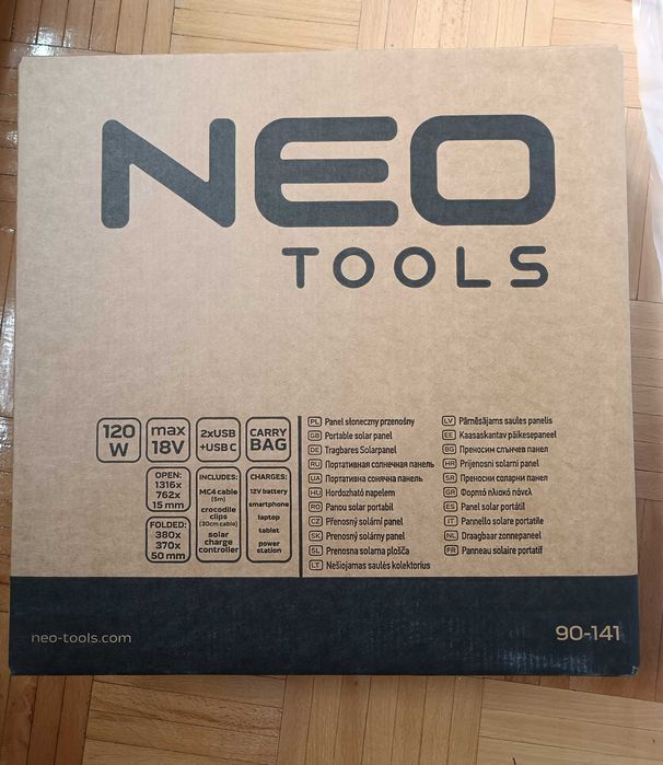 Nowy Panel Solarny Przenośny Neo 120 W z Ładowarką (Promocja)