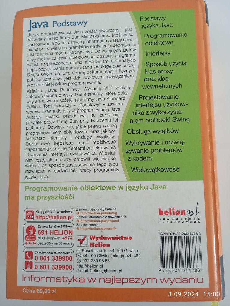Książka JAVA programowanie