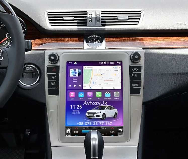 Магнитола PASSAT Volkswagen VW CC B6 B7 Tesla GPS CarPlay Android 14