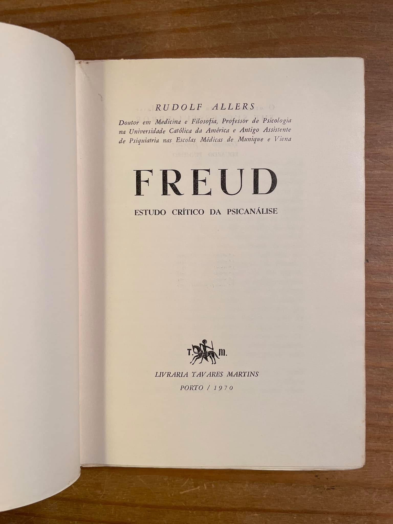 Freud - Estudo Crítico da Psicanálise - Rudolph Allers (portes grátis)