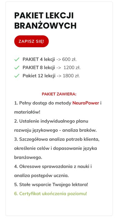 ANGIELSKI z lektorem - korepetycje i konwersacje - lekcje online